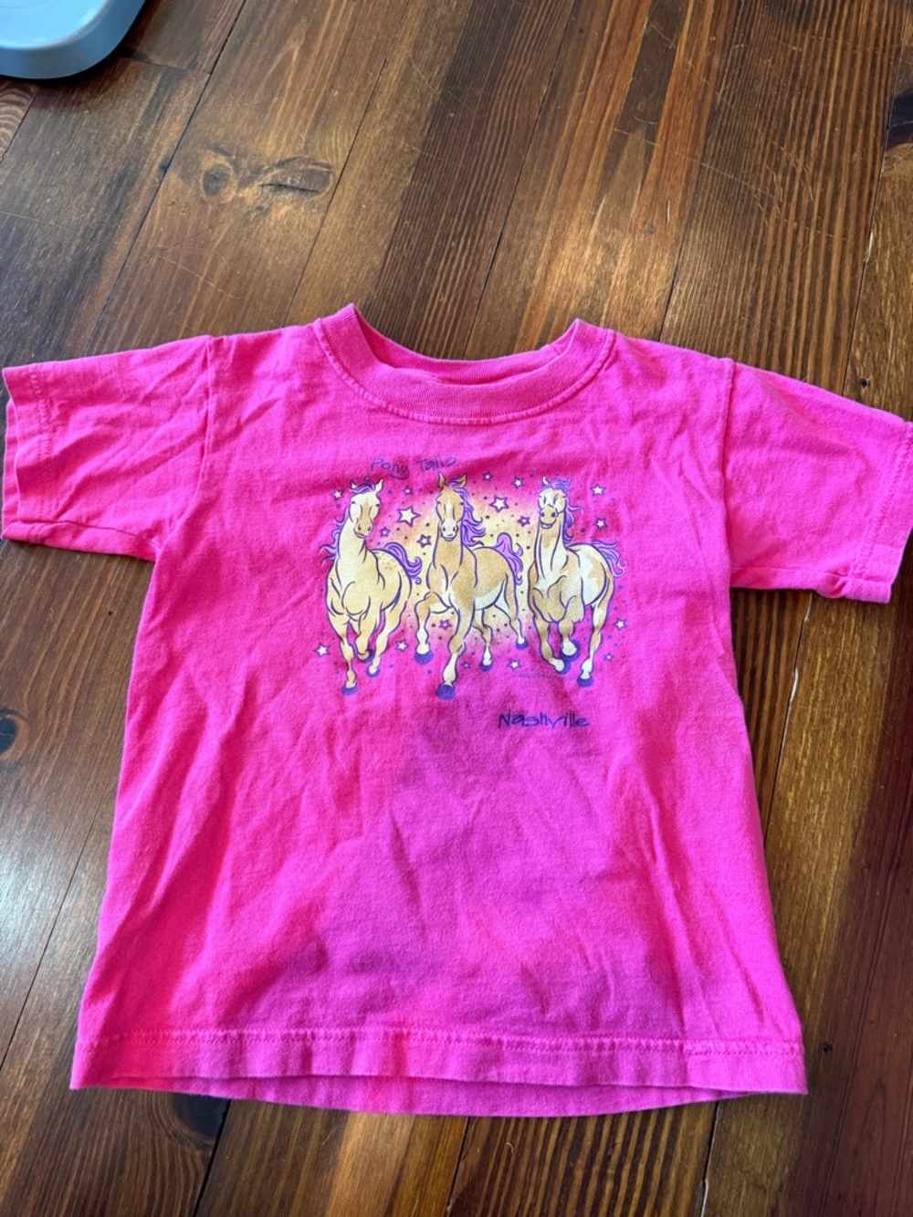 Girls' Bright Pink Horse Graphic Tee